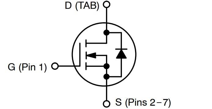 Schematic - onsemi NTBGSxDxN15MC & NVBGSxDxN15MC N-Channel MOSFETs